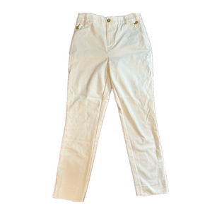 NEW LILLY PULITZER BEIGE CREAM PANTS WITH GOLD DETAILS